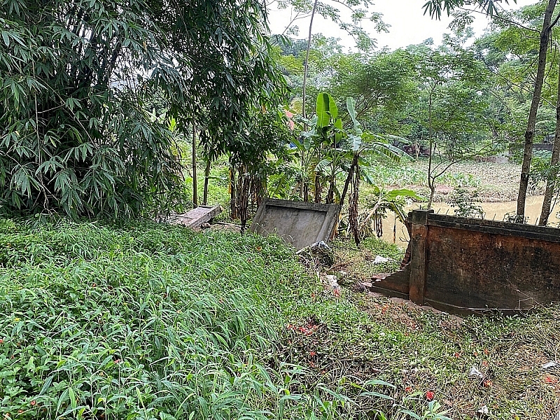 Vĩnh Phúc: Sập tường rào sân golf Tam Đảo, nước tràn vào nhà dân gây thiệt hại tài sản