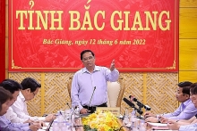 Thủ tướng Phạm Minh Chính làm việc với Ban thường vụ Tỉnh ủy Bắc Giang
