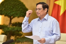 Thủ tướng Phạm Minh Chính làm việc với các đơn vị về chuyển giao công nghệ, nghiên cứu, sản xuất vaccine Covid-19