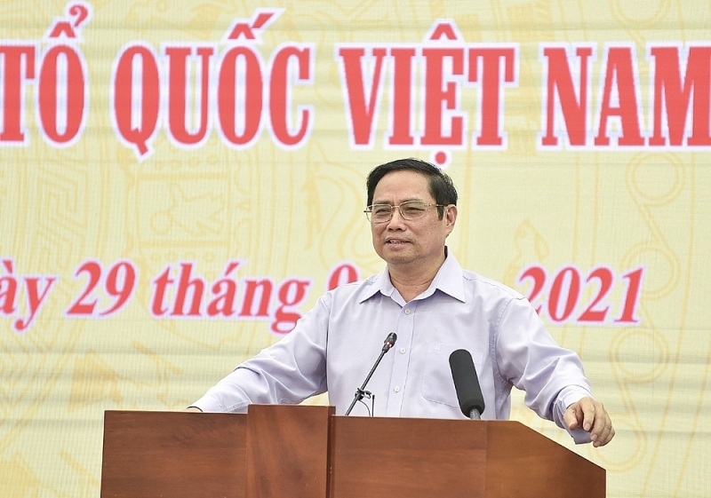 thu tuong pham minh chinh chu tri hoi nghi giua thuong truc chinh phu va uy ban trung uong mttq viet nam