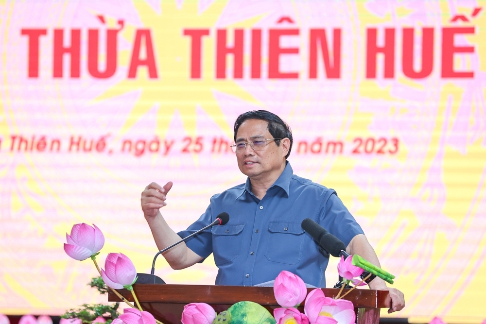 Thủ tướng làm việc với Ban Thường vụ Tỉnh ủy Thừa Thiên - Huế